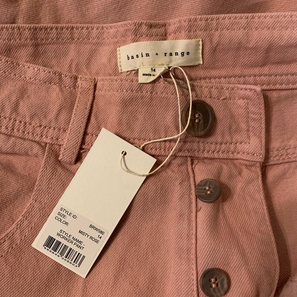 NWT Basin + Range, misty rose, size 14, worker pant - Picture 3 of 4